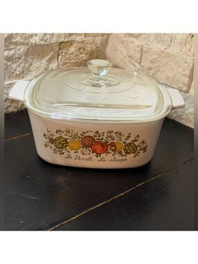 CORNINGWARE VINTAGE 1970's SPICE OF LIFE LE PERSIL LA SAUGE A-1 1/2-B, 1.5QT